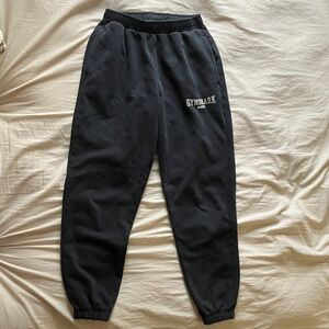 Gymshark Black Sweat Joggers with White Logo